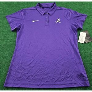 Nike Dri-FIT Alabama Crimson‎ Tide Purple Polo Shirt Womens Medium NCAA
